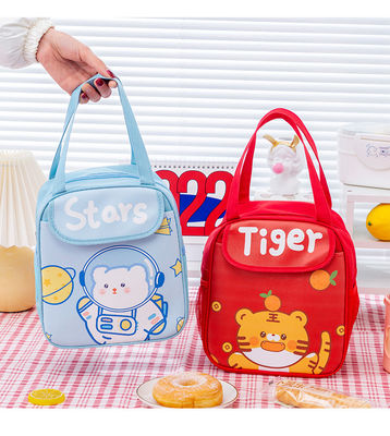 Kids Oxford Fabric Insulated Cooler Bag Waterproof Thermal Lunch Bag For Food Delivery