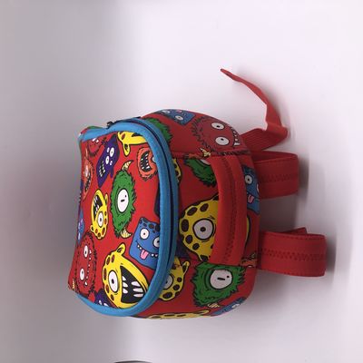 Diving Material Rainbow Cartoon Schoolbag Anti Lost Waterproof for Children Baby