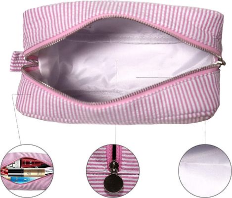lightweight durable handle design Cosmetic Bag Travel Pouch - Large Makeup Organizer Bag Zipper Purse Toiletry Bag