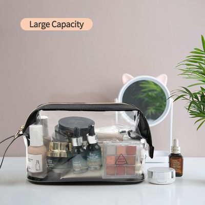 Large Travel Cosmetic Bag Waterproof  Transparent Big Makeup Bags Pouch with Zipper, Clear Toiletry Bag for Women