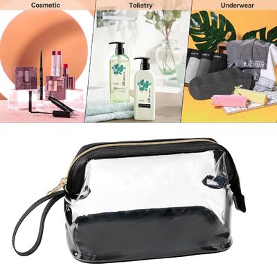 Large Travel Cosmetic Bag Waterproof  Transparent Big Makeup Bags Pouch with Zipper, Clear Toiletry Bag for Women