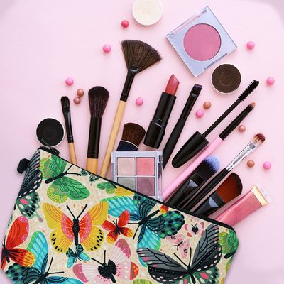 Fashion lightweight water-resistant cosmetic bag toiletry bags with zipper