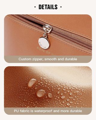 Large Capacity Cosmetic Bags for Women,Waterproof Portable Pouch Open Flat Toiletry Bag Make up Bags