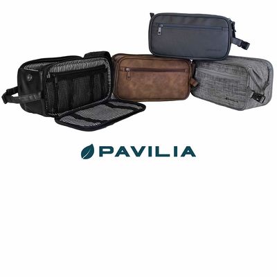 Travel Toiletries Bag | Water-resistant Dopp Kit, PU Leather Shaving Bag Organizer for Bag