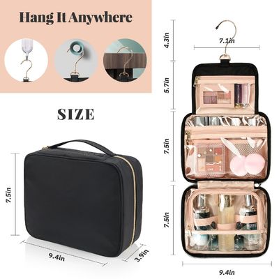 Large Capacity Cosmetic Bag Organizer Waterproof Hanging Toiletry Bag With Hook