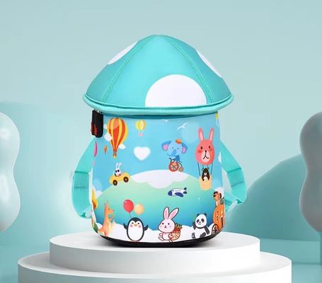 mushroom   shape 3D Neoprene education bag  SBR  children backpack  soft kindergarten bag  light girl backpack