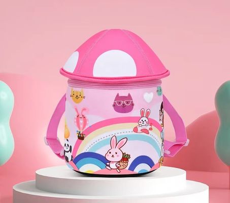 mushroom   shape 3D Neoprene education bag  SBR  children backpack  soft kindergarten bag  light girl backpack