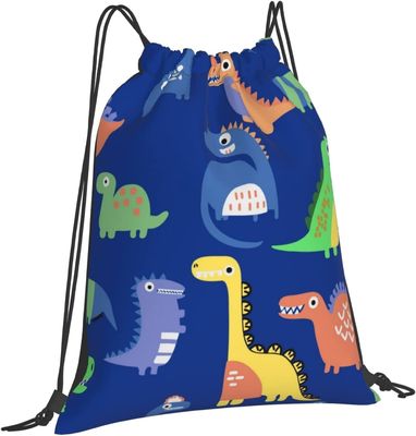 Drawstring Backpack Drawstring Bags for Kids Girls Boys Teens Gym Dance String Bags Bulk Waterproof Dinosaurs
