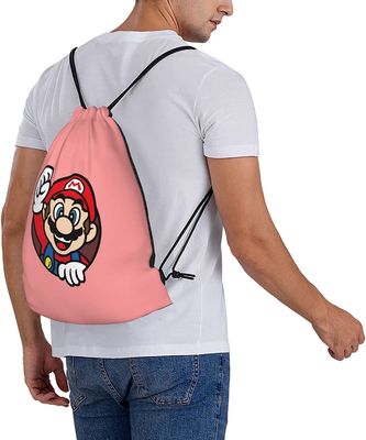 Gym Yoga Sports Pink Drawstring Bag Backpack Anime Cartoon Lightweight For Men Women