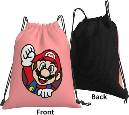 Gym Yoga Sports Pink Drawstring Bag Backpack Anime Cartoon Lightweight For Men Women