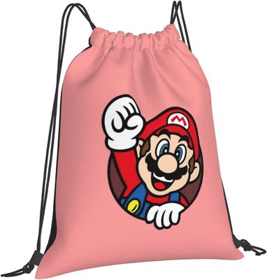 Gym Yoga Sports Pink Drawstring Bag Backpack Anime Cartoon Lightweight For Men Women