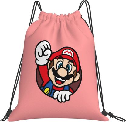 Gym Yoga Sports Pink Drawstring Bag Backpack Anime Cartoon Lightweight For Men Women