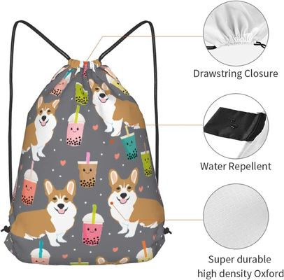 Lightweight Girls Gym Drawstring Bag Backpack Water Resistant For Sports School