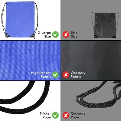 Soft Shockproof Drawstring Bag Backpack Black Gym Bulk Cinch Tote Sackpack