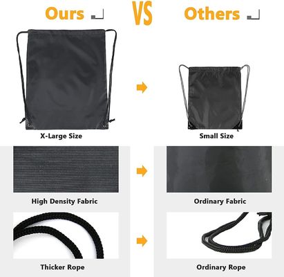 Gym Black Drawstring Backpack Bags Bulk X-Large Sports Cinch Sack