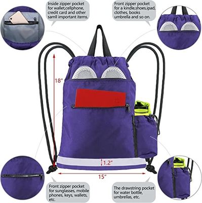 Shockproof Drawstring Bag Backpack Gym Sports Bag For Swim Women Men