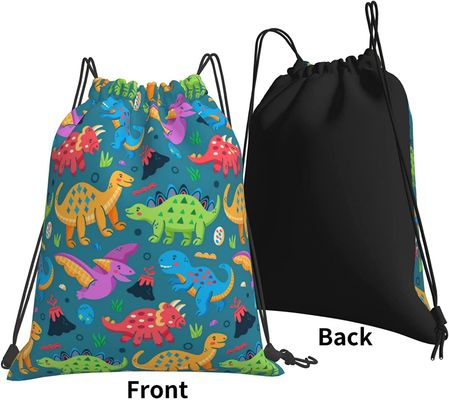 Drawstring Backpack Drawstring Bags for Kids Girls Boys Teens Gym Dance String Bags Bulk Waterproof Dinosaur