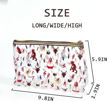 Lightweight and waterproof Crystal Clear Makeup Bags, Stranger School Things Cosmetic Bags