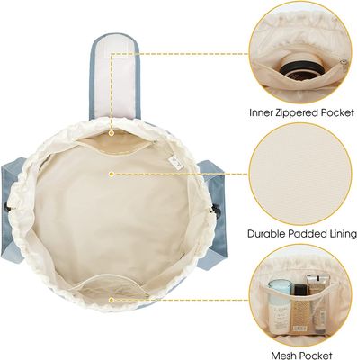 Shockproof   Water-resistant Durable Soft Drawstring Makeup Bag Large Cosmetic Bag Toiletry Organizer for Women