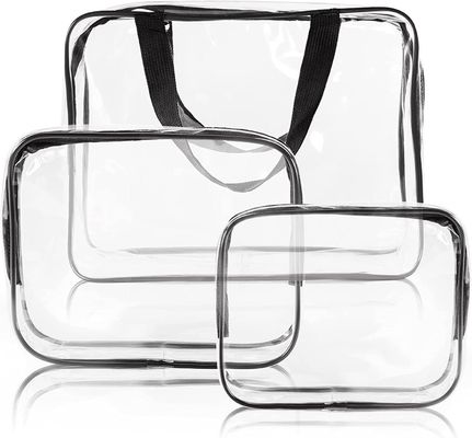 Waterproof Soft smooth Travel Bag for Toiletries - Travel Makeup Bag Clear Makeup Bags with Zipper