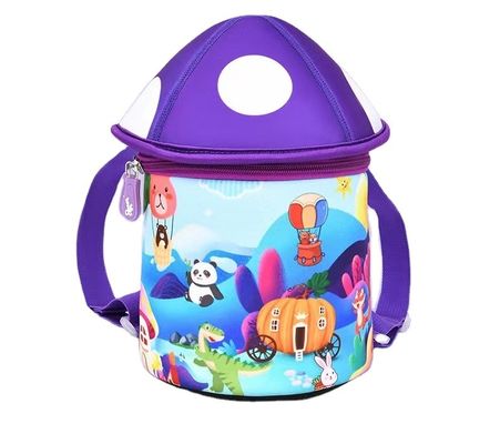 Mushroom 3D Neoprene Education Bag SBR Children Backpack Soft Kindergarten Bag