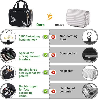 OEM Travel Hanging Toiletry Bag For Women Men Large Capacity