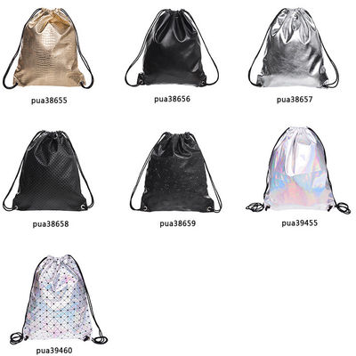 Custom PU Leather Drawstring Bags Headset Waterproof Storage String Bag