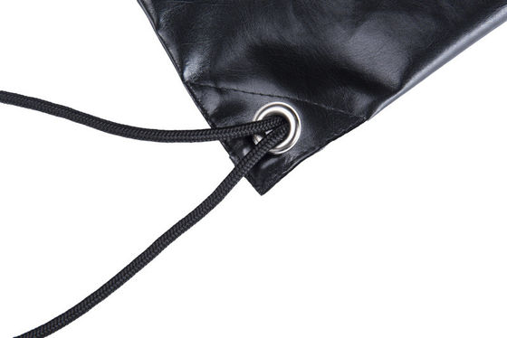 Custom PU Leather Drawstring Bags Headset Waterproof Storage String Bag