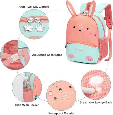 Shockproof Protective Storage Backpack For Kids Cute 3D Rabbit School