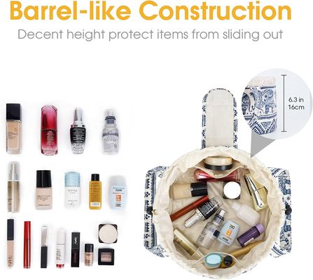 Multi-functional and waterproof  Drawstring Makeup Bag Large Cosmetic Bag Women Toiletry Organizer for Travel