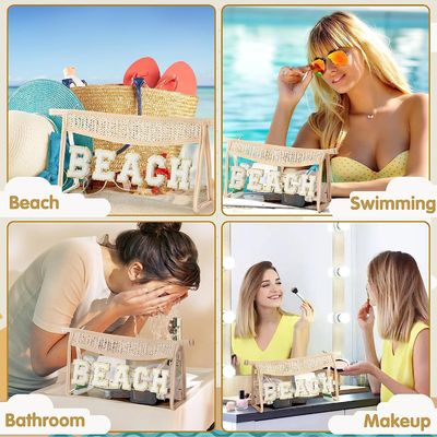 Cosmetic Bag Transparent PVC Travel Toiletry Bag Beach Cosmetic Bag Travel MakeUp Pouch