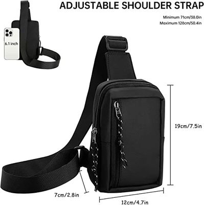 Men Women Small Waterproof Crossbody Bag Casual Phone Chest Bag for Travelling Hiking