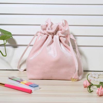 Makeup Bag for Women Girls, Velvet Material with Drawstring for Purse Travel Cosmetic Organizer