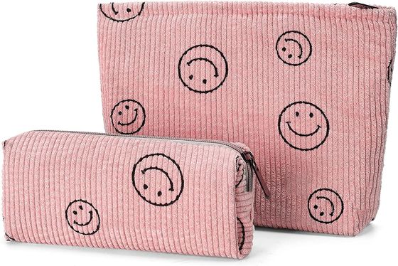 Shockproof Soft Cosmetic Bags For Women Travel Pink Small Make Up Brush Pouch