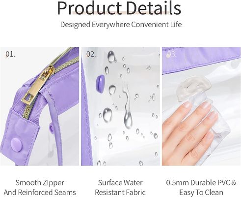 Clear  Waterproof TSA Approved Toiletry Bag for Travel, Durable Clear Travel Bags for Toiletries