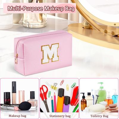 Cosmetic Bag Travel Toiletry Bag, Personalized Birthday Gift for Women Teen Girl, Preppy Travel Stuff For Girls