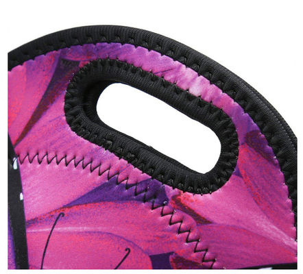 Butterfly Design Waterproof Neoprene Cooler Bag SBR Insulated Lady Tote Customized