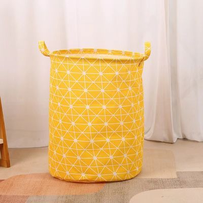 Cotton Cloth Kids Toy Storage Box Laundry Basket With Handles Cloth Hamper