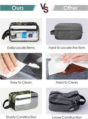 Traveling See Through Clear Toiletry Bag With Handle For Men