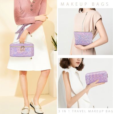 PU Leather Soft Cosmetic Bag Waterproof Pouch Portable Makeup Travel Bag