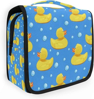 Yellow Ducks Travel Makeup Bag Hanging Toiletry Pouch Organizer Handbag