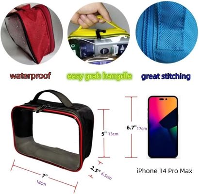 Quart Size Toiletry Bag Transparent Liquids Shockproof Storage Pouch for Airport