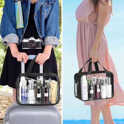 PVC Large Waterproof Transparent Clear Travel Bag For Toiletries Bags