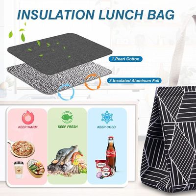Rhombus Insulated Lunch Bag Water Resistant Thermal Lunch Cooler For Adults Picnic
