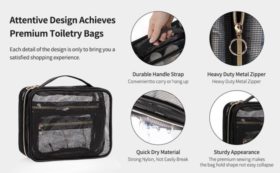 Water Resistant Clear Toiletry Bags For Traveling