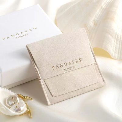 Fashion Jewelry Storage Bag Soft Peach Velvet Fabric Exquisite Workma