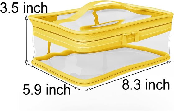 Lightweight Shockproof PVC Cosmetic Bag With Handle