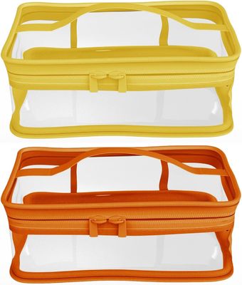 Lightweight Shockproof PVC Cosmetic Bag With Handle
