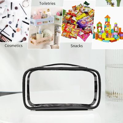 Small Shockproof Travel Transparent Cosmetic Bag Organizer With Zipper