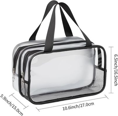 Waterproof Lightweight Lager Capacity Soft Toiletry Bag With Handle